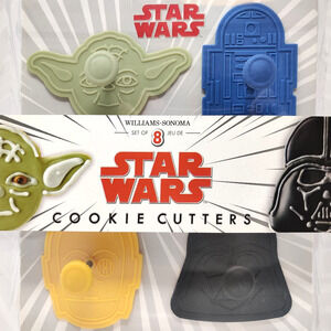 Williams Sonoma Star Wars Cookie Cutters Set of 8 Darth Vader Death Star NOB